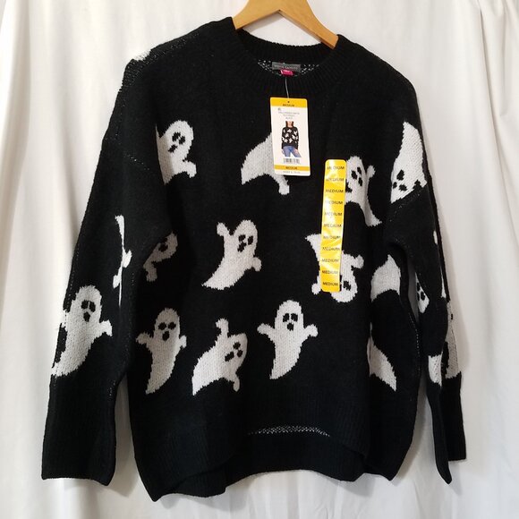 Vince Camuto “Ghost” Halloween Sweater – Size MEDIUM – Relaxed Fit – NWT!!! - Picture 1 of 9